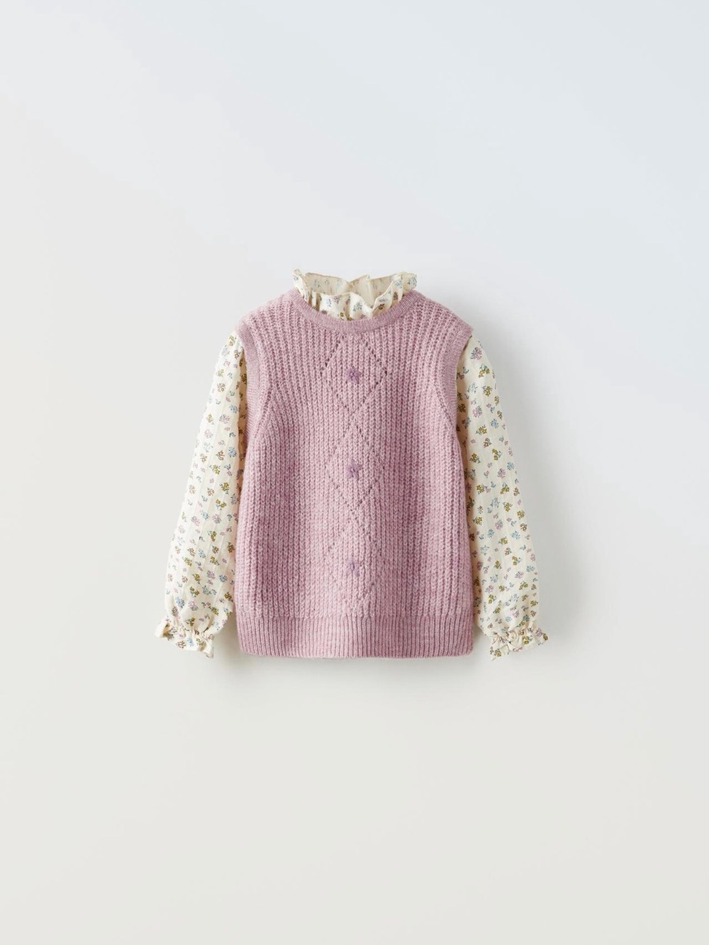 Zara blouse sweater vest
